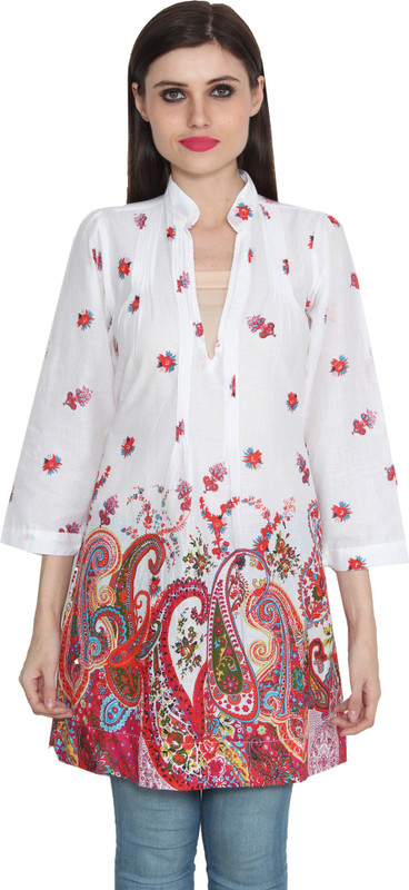 CJ15 Floral Print Women Tunic