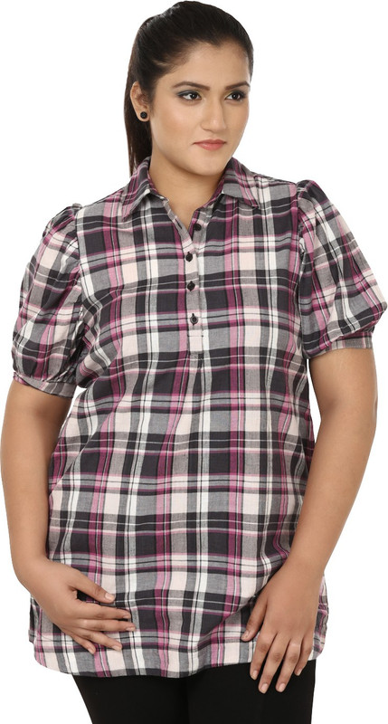 Eves Pret A Porter Checkered Women Tunic