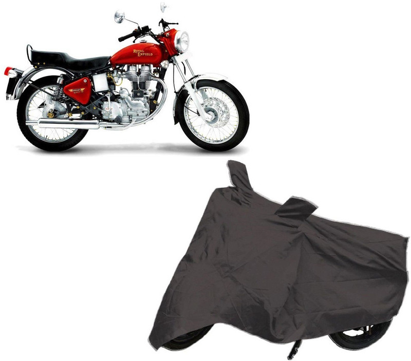 Bristle Two Wheeler Cover for Royal Enfield(Classic 500, Grey)
