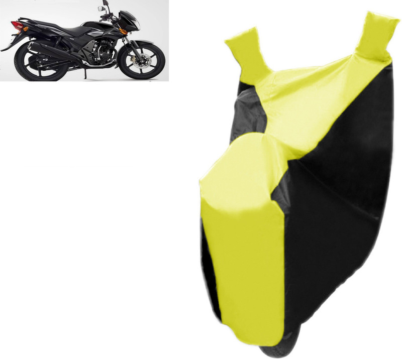 Red Silk Two Wheeler Cover for TVS(Flame, Yellow, Black)