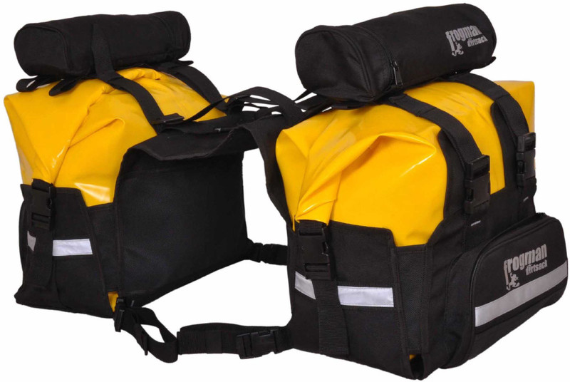 Dirtsack Frogman Saddle Double-side Yellow Fabric Motorbike Saddlebag(56 L)