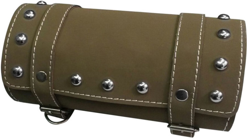 Speedwav One-side Beige Leatherette Motorbike Saddlebag(5 L)