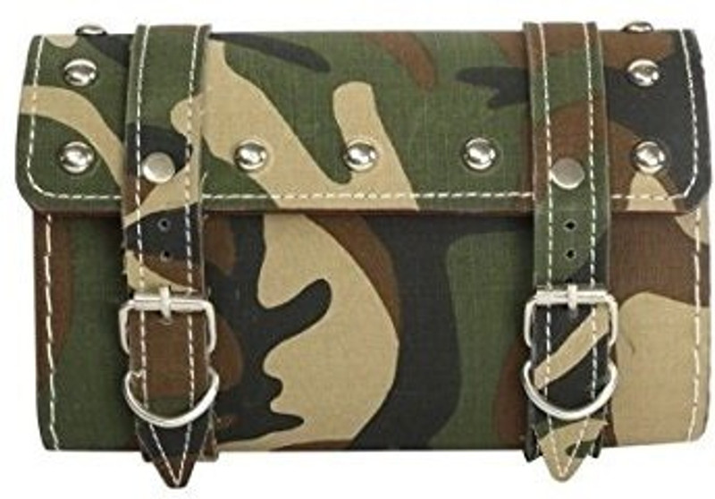 Auto Hub One-side Multicolor Leatherette Motorbike Saddlebag(3 L)