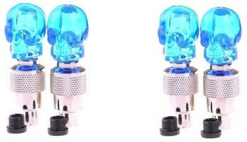 NI Marketing Plastic Tyre Valve Cap for Bike(Skull)