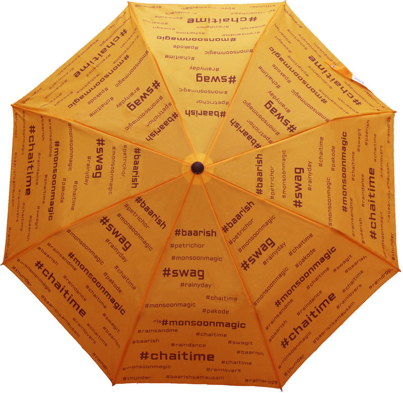 Cheeky Chunk Hashtag Umbrella(Golden Yellow)