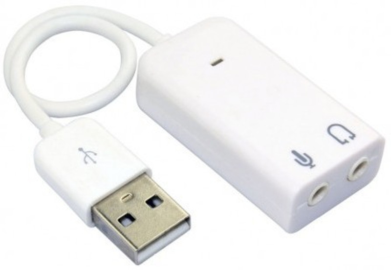 ssmacc sound card 001 USB Adapter(White)