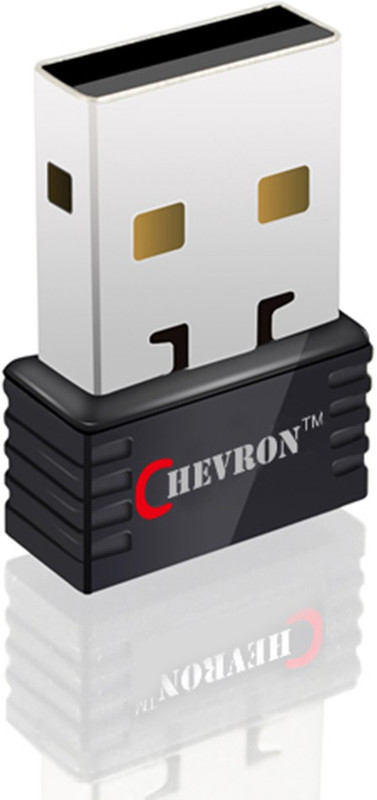Chevron 150 Mbps Wireless N Nano Wi-Fi V2.1 USB Adapter(Black, Silver) RS.380 (52.00% Off) - Flipkart