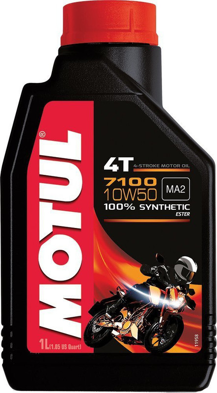 Motul 7100 4T 10W50 100% Synthetic Ester Synthetic Motor Oil(1 L)