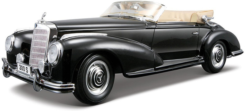 Maisto 1955 Mercedes Benz 300S Diecast Scale Model Car(Black, Pack of: 1)