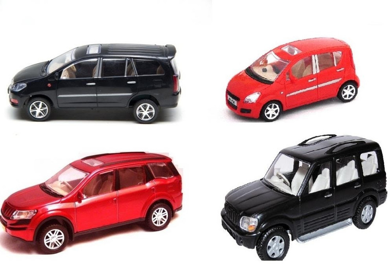 CENTY Centy Pack of 4 Scorpio Innova Ritz XUV 500(Red, Black)