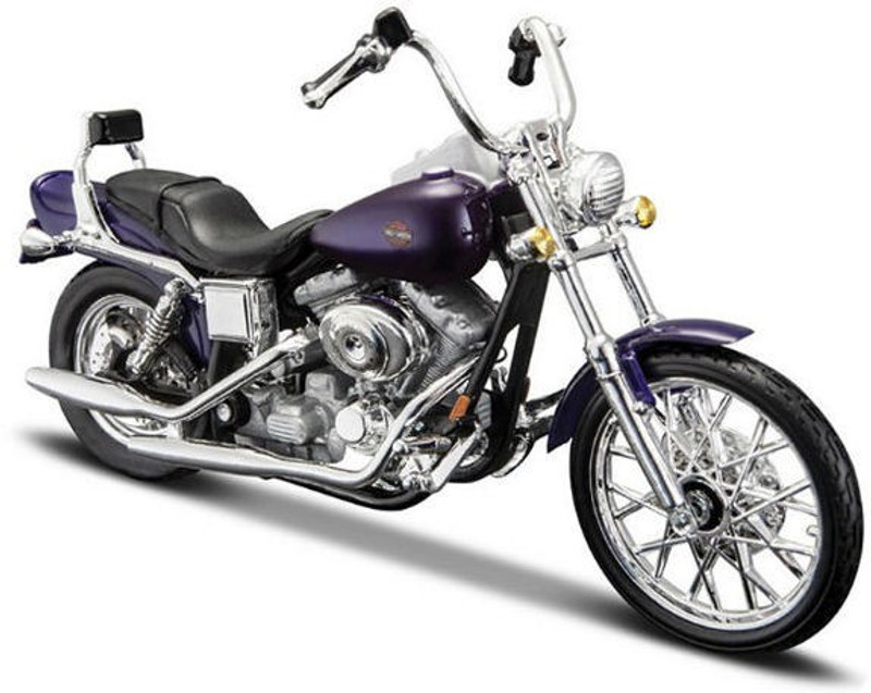 Maisto Harley Davidson 2001 FXDWG Dyna Wide Glide 1/18 Diecast Motorcycle(Violet)