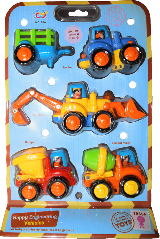 Huile Toys Happy Construction Vehicle(Multicolour)