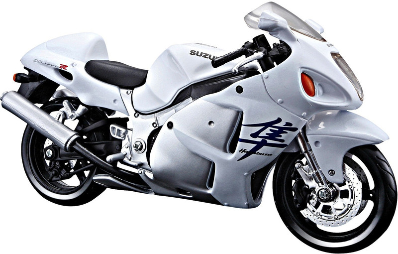 Maisto 2010 Suzuki GSX 1300R Hayabusa-1:18 Scale Diecast Motorcycle(White, Pack of: 1)