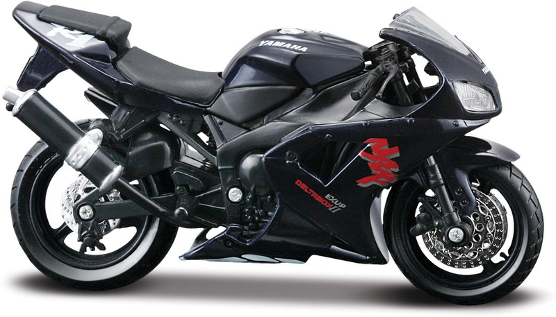 Maisto Yamaha YZF-R1 - 1:18 Scale Diecast Motorcycle - Black Color(Black, Pack of: 1)