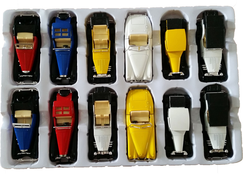 Sterling 12 PC Car Superior Antique Classic Door Openable Pull Back Car(Multicolour)