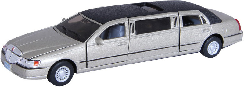 Kinsmart Die-Cast Metal 1999 Lincoln Town Car Stretch Limousine(Grey, Pack of: 1)