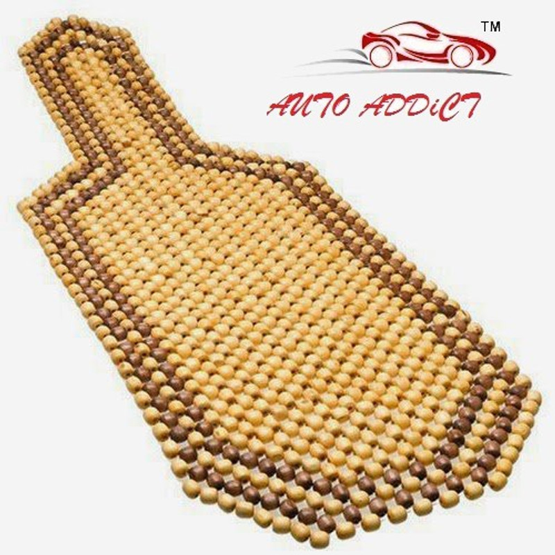AuTO ADDiCT Wooden Bead Seating Pad For Maruti Suzuki Alto 800(Front Seats Beige, Brown)