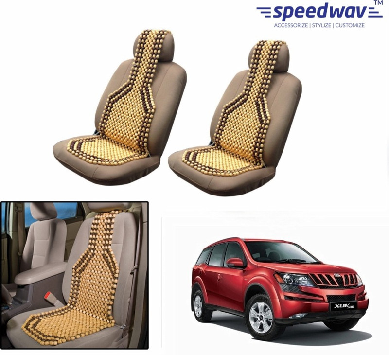 Speedwav Wooden Bead Seating Pad For Mahindra XUV 500(Front Seats Brown)