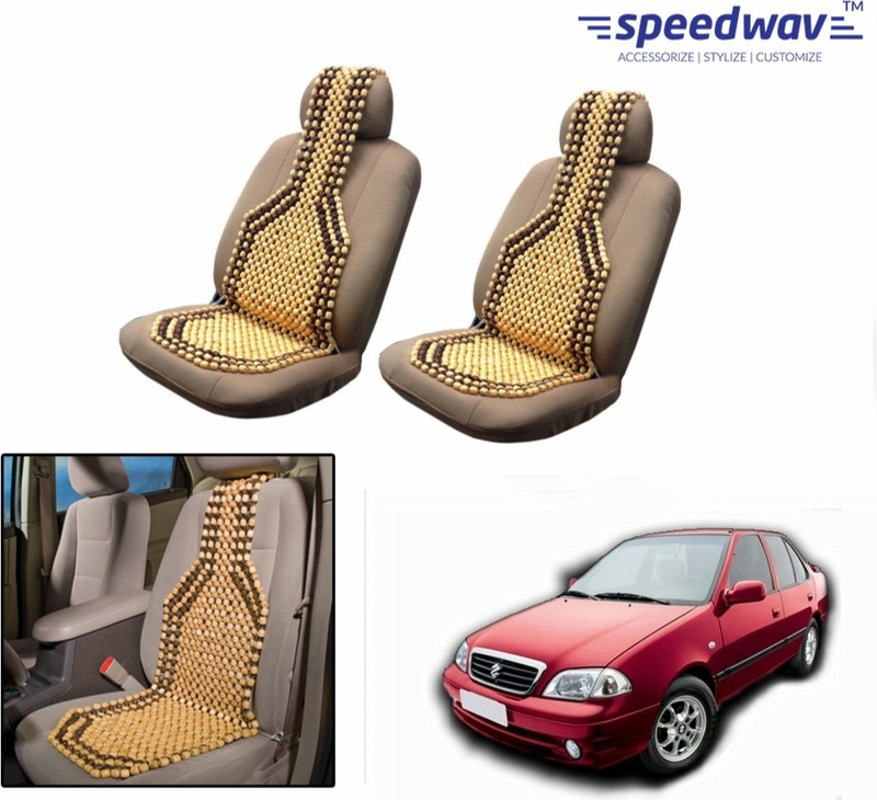 Speedwav Wooden Bead Seating Pad For Maruti Suzuki Esteem(Front Seats Brown)