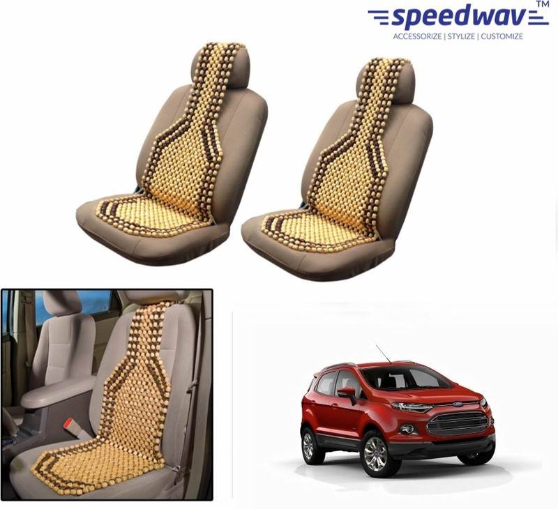 Speedwav Wooden Bead Seating Pad For Ford Ecosport(Front Seats Brown)
