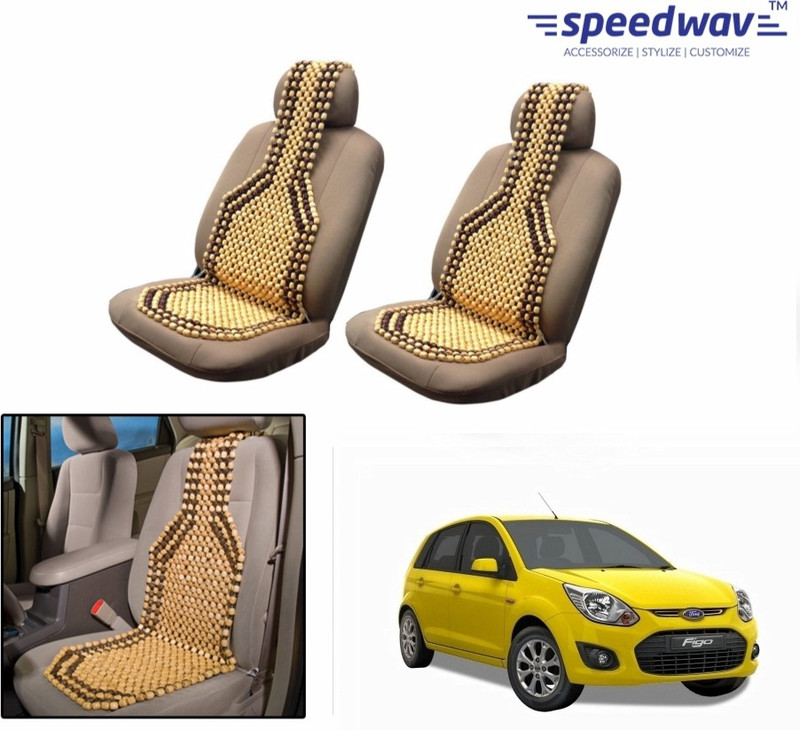 Speedwav Wooden Bead Seating Pad For Ford Figo(Front Seats Brown)