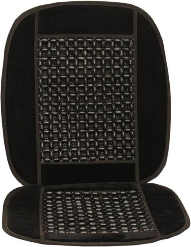 Cp Bigbasket Velvet, Wooden Bead Seating Pad For Universal For Car Universal For Car(Front Seats Black)