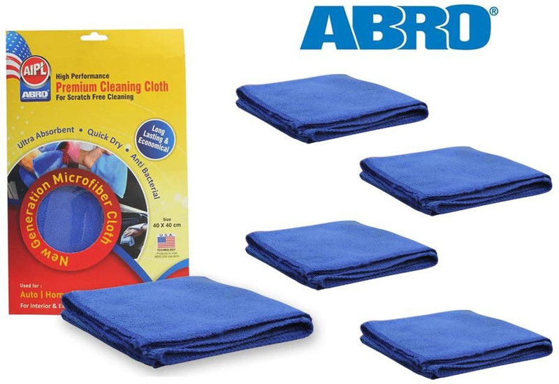 Abro Microfiber Vehicle Washing Cloth(Pack Of 5)