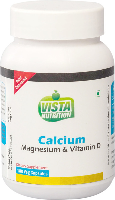 Vista Nutrition Calcium Magnesium & Vitamin D(180 No) RS.574 (30.00% Off) - Flipkart