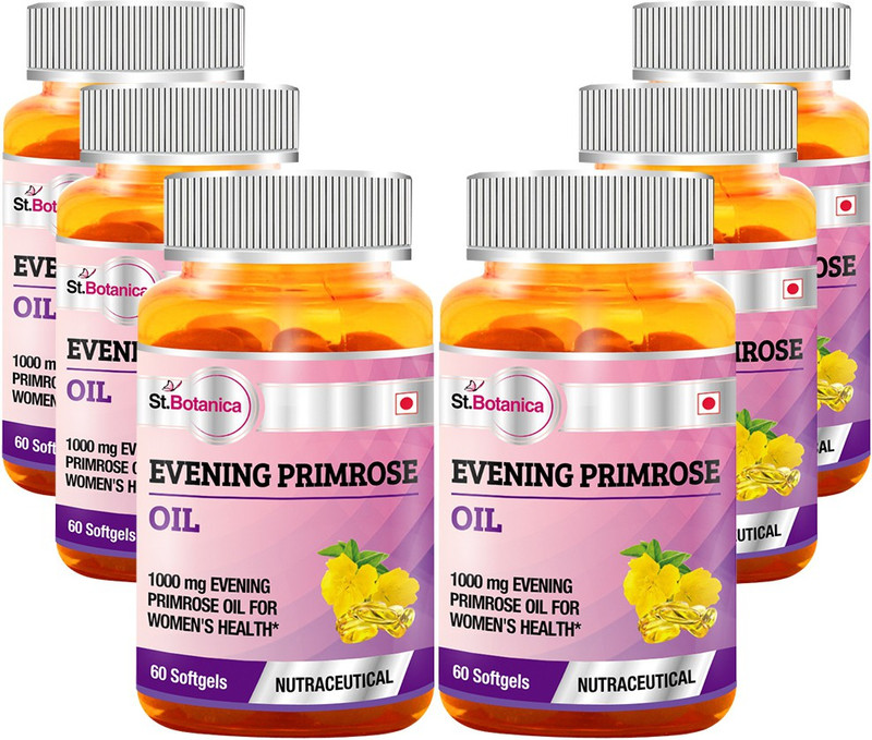 St. Botanica Evening Primrose Oil 1000 mg (Pack Of 6)(360 No) RS.3599 (63.00% Off) - Flipkart