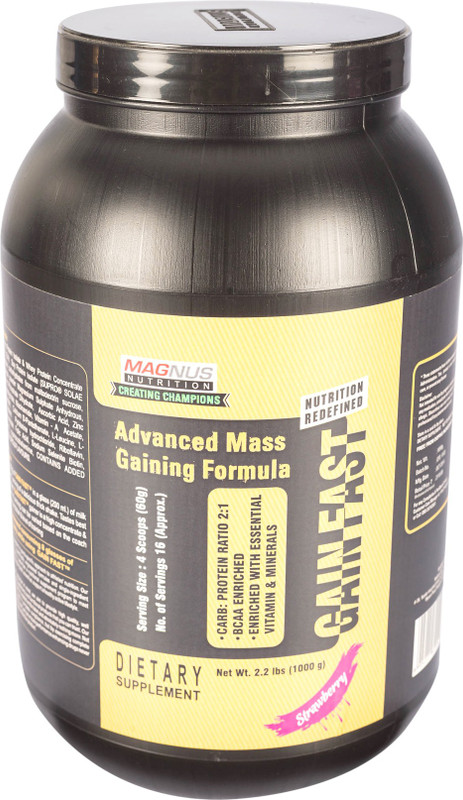 Magnus Nutrition Gain Fast(1000 g) RS.1583 (28.00% Off) - Flipkart