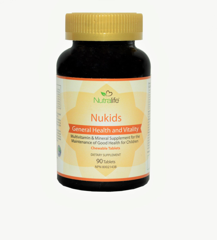 Nutralife Nukids Chewable Multivitamin and Minerals Supports Brain, Bone, Heart, Eye & Immune Health in Kids - IMPORTED FROM CANADA(90 No)
