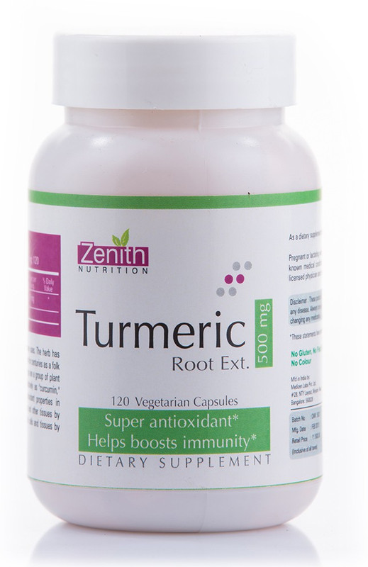 FlipKart Cashback or Rewards Gift Offers - Zenith Nutrition Turmeric Root Ext-500mg-120 Nos(120 No)