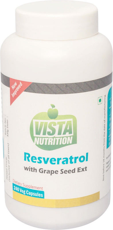 Vista Nutrition Reseveratrol with Grape Seed Ext(240 No)
