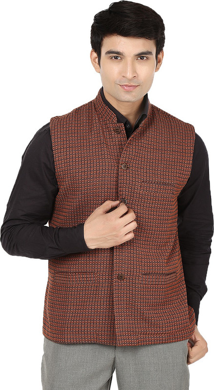 Reevolution Rectangular Embroidered Men Waistcoat