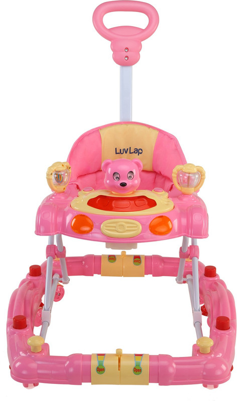 LuvLap Musical Activity Walker With Parent Rod(Pink)