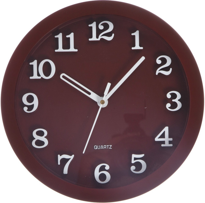 Smile2u Retailers Analog Wall Clock(Maroon, With Glass)
