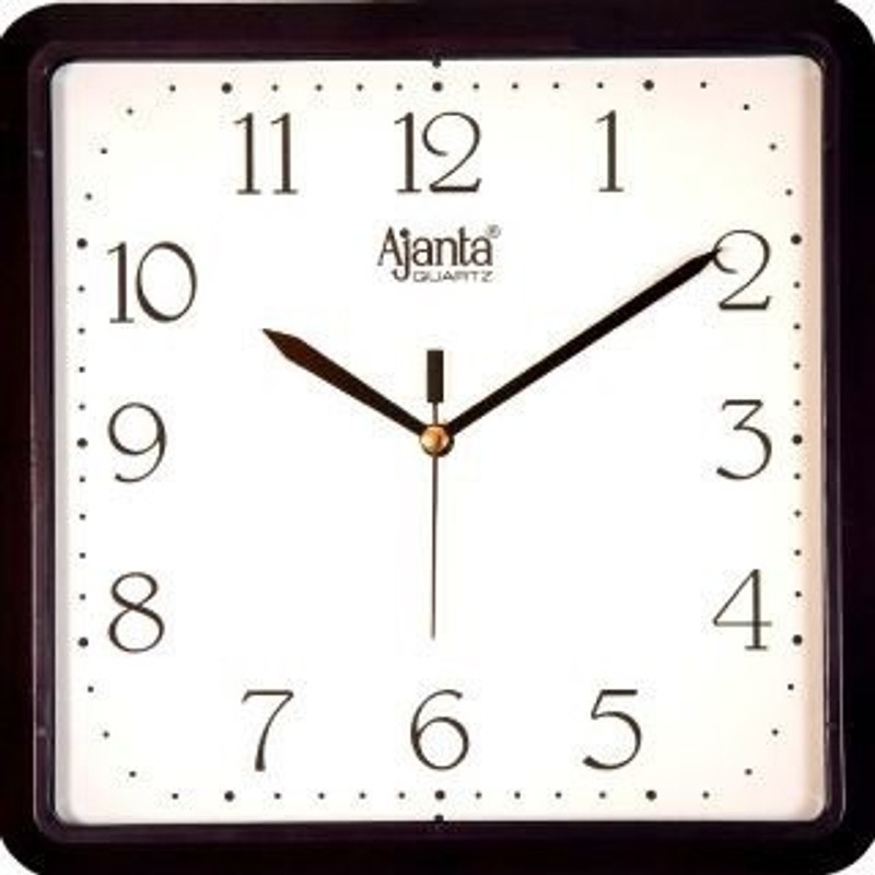 ajanta397 Analog 28 cm X 28 cm Wall Clock(Black, With Glass)