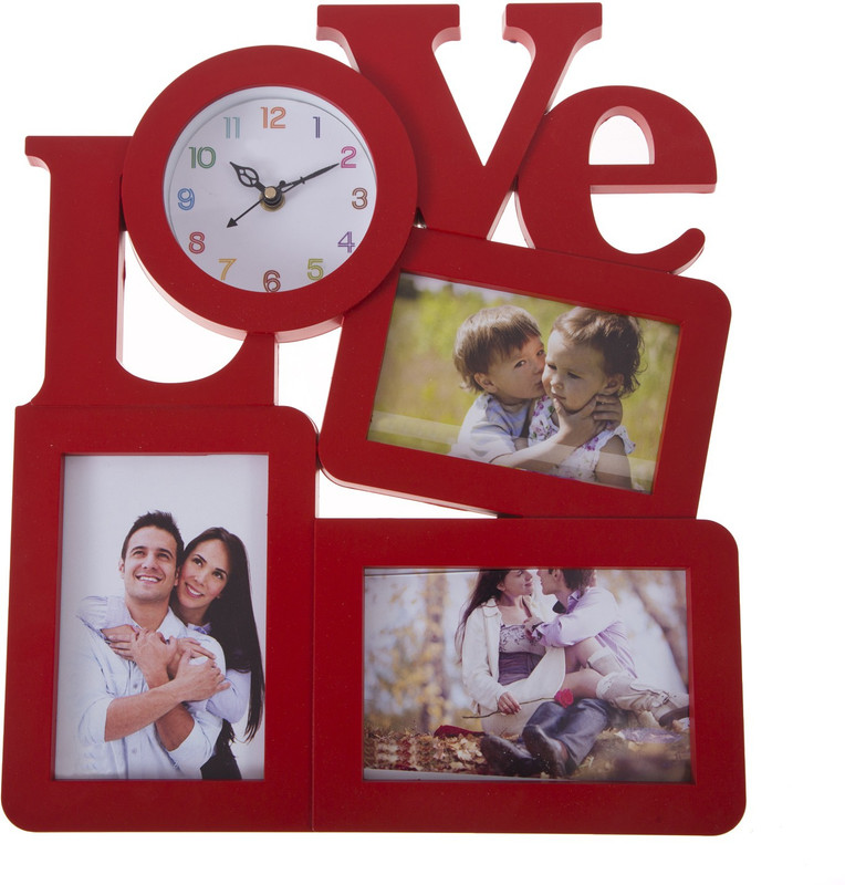 Smile2u Retailers Analog Wall Clock(Red, With Glass)