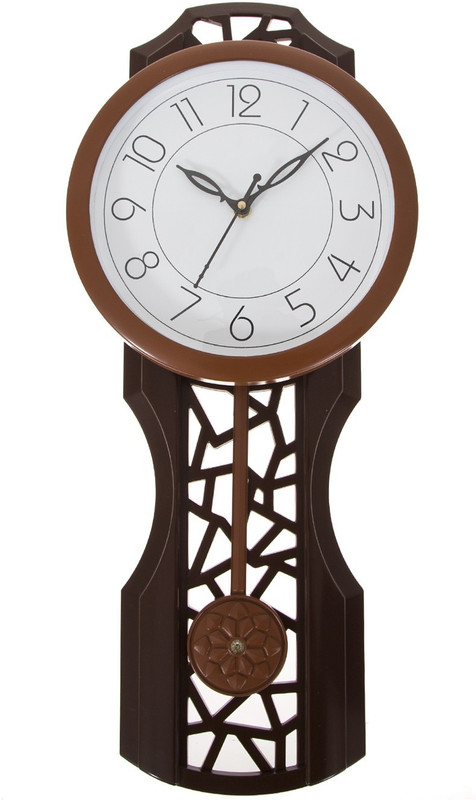 Smile2u Retailers Analog Wall Clock(Brown, With Glass)