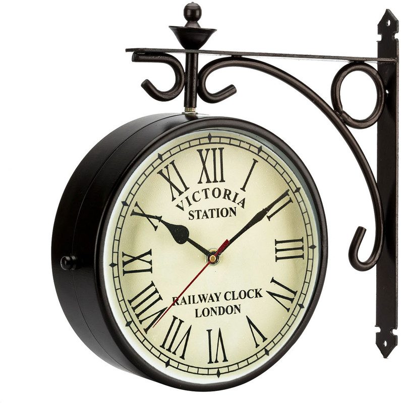 victoria station Analog 30.48 cm X 30.48 cm Wall Clock(Multicolor, With Glass)