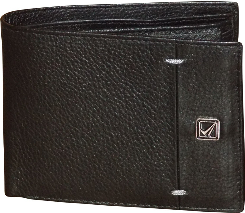 Kan Men Black Genuine Leather Document Holder(7 Card Slots)