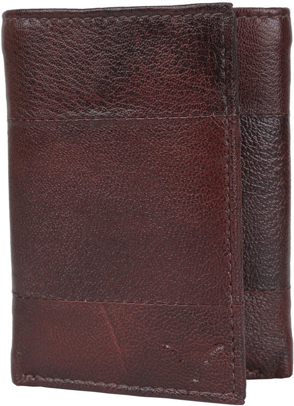 Hidekraft Men Brown Genuine Leather Wallet(6 Card Slots)