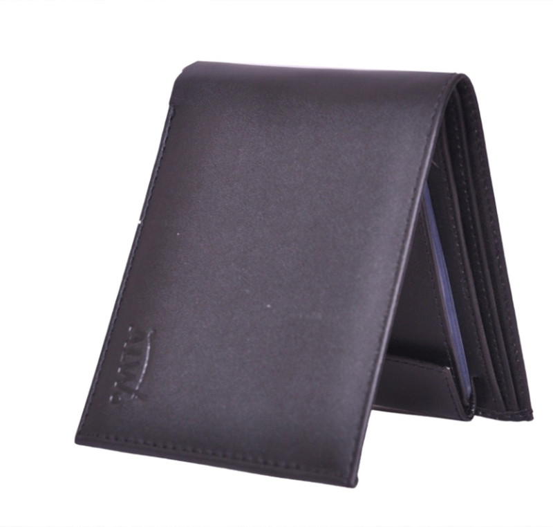 Fashion ALW Men Black Artificial Leather Wallet(18 Card Slots)