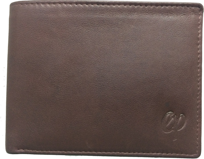 Easi Product Men Brown Genuine Leather Wallet(4 Card Slots)