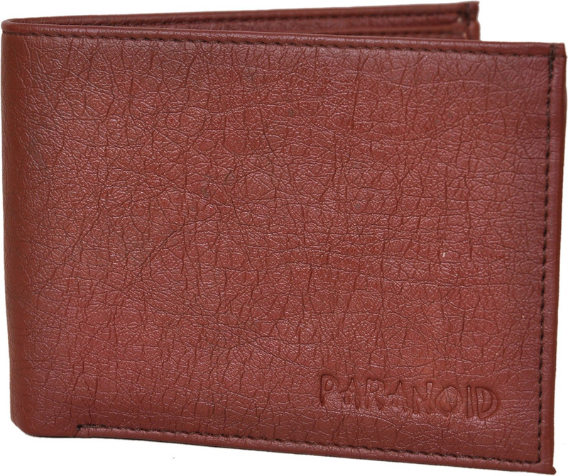 Paranoid Men Brown Artificial Leather Wallet(7 Card Slots)
