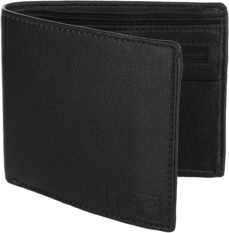 The Blue Pink Men Black Artificial Leather Wallet(12 Card Slots)