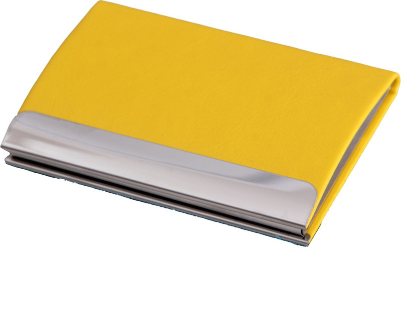 ShopoSite 20 Card Holder(Set of 1, Yellow)