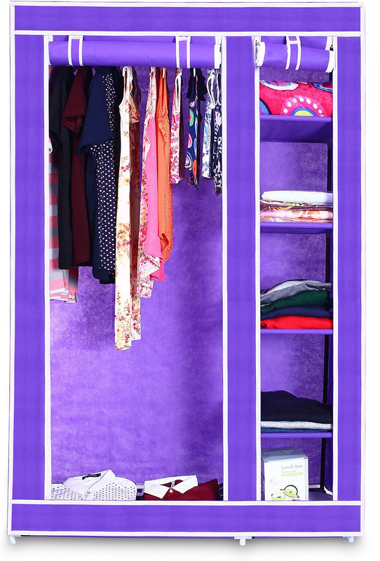 birdy Micro Fiber Collapsible Wardrobe(Finish Color - purple) RS.3999 (62.00% Off) - Flipkart