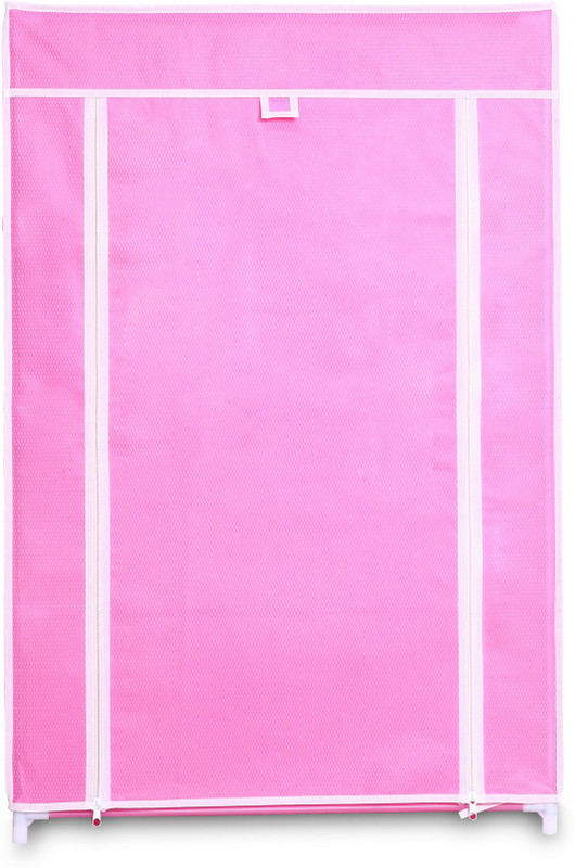 birdy Micro Fiber Collapsible Wardrobe(Finish Color - pink)