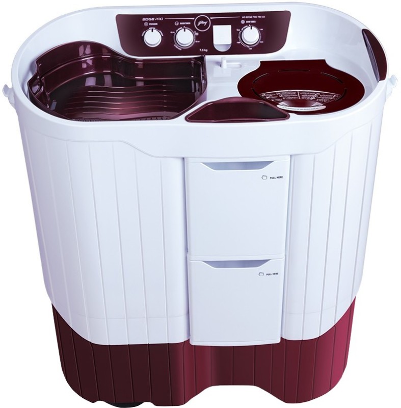 Godrej 7.5 kg Semi Automatic Top Load Red(WS Edge Pro 750 CS)